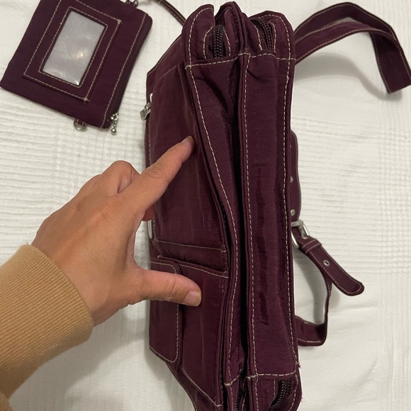 Eddie Bauer Dark Burgundy Crossbody Bag EUC - Picture 10 of 12